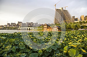 Xi 'an QuJiangChi park south lake scenery, xi 'an city