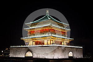 Xian Bell Tower at night