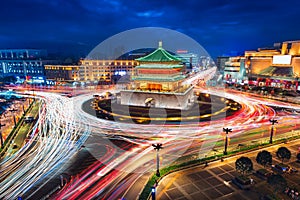 Xian Bell Tower at Night