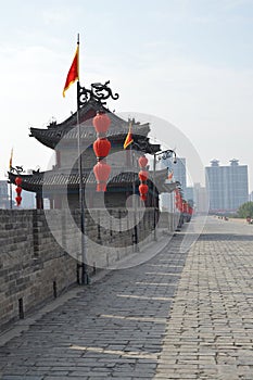 Xian City Wall and Buildings