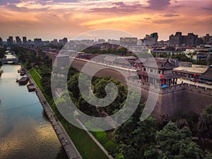 Xian City Walls from Above