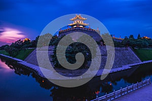 Xian City Walls at Dusk