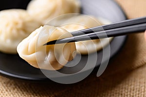 Xiao long bao, small Chinese steamed bun filling with minced pork