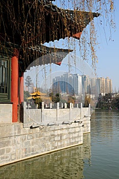 Xiao Yao Pavilion and Hefei City view