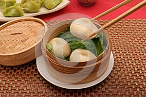 Xiaolongbao is a type of Chinese dim sum commonly eaten in countries in the Greater China region.