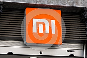Xiaomi logo on Xiaomi store