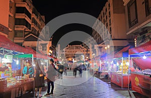 Xicheng shopping street night market cityscape Guilin China