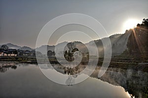 Xidi, a small ancient village in Anhui province in China near the Yellow Mountains.