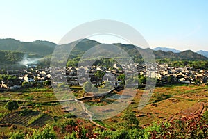 Xidi village panorama
