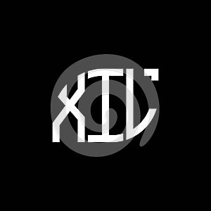 XIL letter logo design on black background. XIL creative initials letter logo concept. XIL letter design