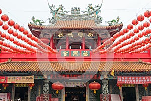 Xiluo Fuxing Temple in Xiluo, Yunlin, Taiwan. The temple was originally built in 1717