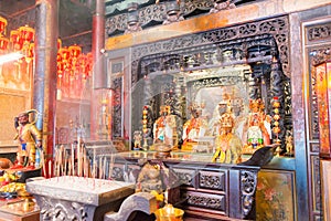 Xiluo Guangfu Temple in Xiluo, Yunlin, Taiwan. The temple was originally built in 1644