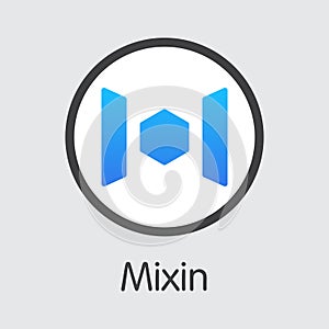 XIN - Mixin. The Logo of Virtual Momey or Market Emblem.