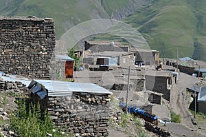 Xinaliq, Azerbaijan, a remote mountain village in the Greater Caucasus range