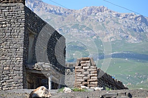 Xinaliq, Azerbaijan, a remote mountain village in the Greater Caucasus range photo