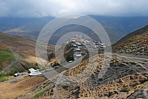 Xinaliq mountainous village in Azerbaijan.