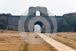 XINAN, CHINA - NOV 19 2014: Hangu Pass. UNESCO World heritage si