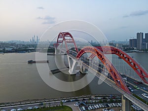 The Xinguang Bridge with Guangzhou CBD as background 2