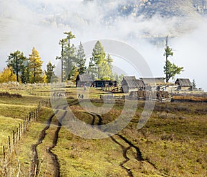 Xinjiang, china: small village