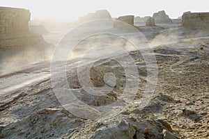 Xinjiang, china: yardang landforms photo