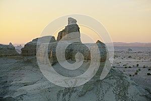 Xinjiang, china: yardang landforms photo