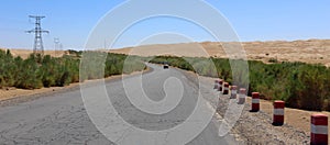 Xinjiang desert highway