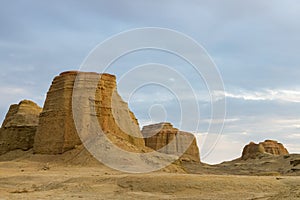 Xinjiang ghost city at dusk