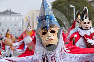 Traditional mask of Xinzo de Limia Carnival. A Pantalla. Event of international tourist interest. Ourense, Galicia. Spain photo