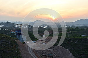 The Xiongan-Xinzhou High-speed Railway is under construction
