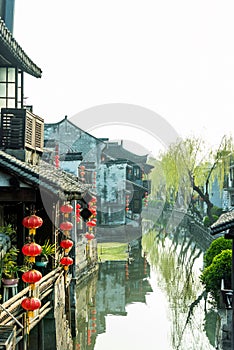 Xitang Ancient Watertown scenery in the morning