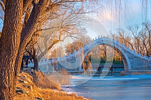 Xiuyi bridge of the Summer Palace in Beijing, china