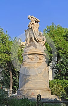 XIX Century Sculpture of Lord Byron in Athens, Greece photo