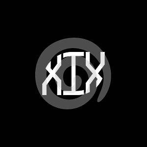 XIX letter logo design on black background. XIX creative initials letter logo concept. XIX letter design