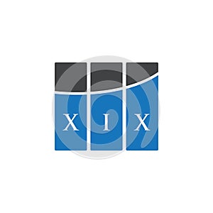 XIX letter logo design on white background. XIX creative initials letter logo concept. XIX letter design