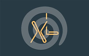 XL Minimalistic Line Art Logo Design with Abstract Lettering photo