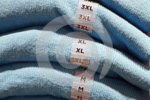 XL size clothing label tag