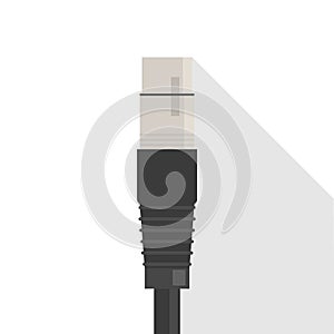 XLR cable vector isolated. Audio connector, equipment