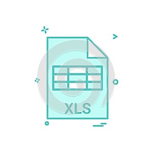 xls file file extension file format icon vector design