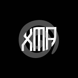 XMA letter logo design on black background. XMA creative initials letter logo concept. XMA letter design.XMA letter logo design on