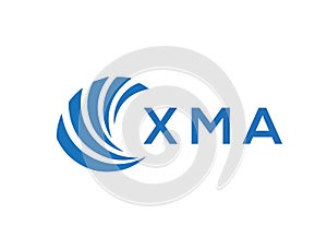 XMA letter logo design on white background. XMA creative circle letter logo concept. XMA letter design