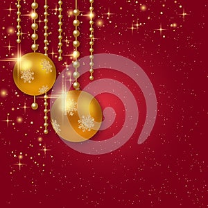 Christmas and New Year red gradient luxury vector background