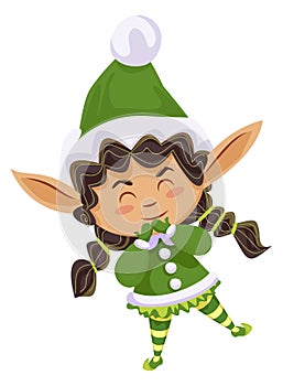 Xmas Character, Elf Kid Female Christmas Dwarf