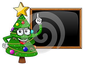 Xmas christmas tree mascot character nerd glasses teacher master
