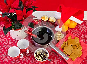 Xmas composition with glogg