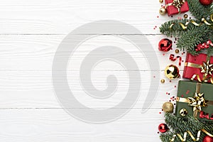 Xmas Design Background with Decorative Frame