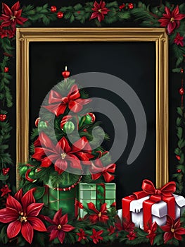 xmas frame illustration