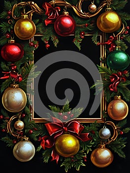 xmas frame illustration