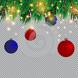 Xmas glowing garland. Vector illustration I