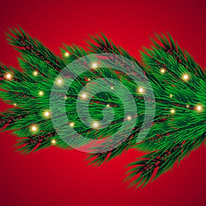 Xmas glowing garland. Vector illustration I