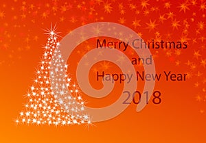 Xmas greeting card for new years 2018